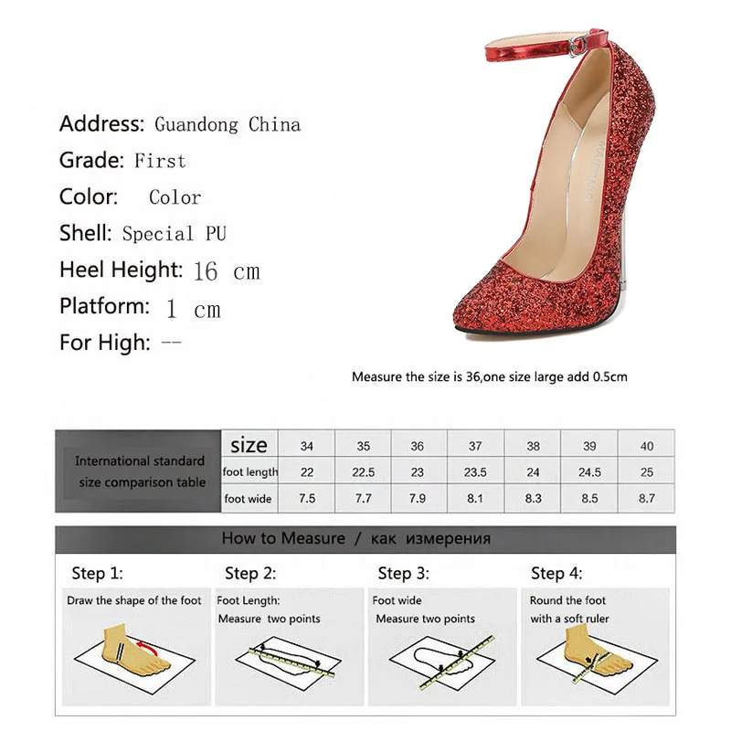 HOKSZVY 2020 Women's Sexy 16cm Bling Red Pointed High-Heeled Shoes Thin Heeled Nightclub Large Red Girl Show Pumps WZ-A16-5
HOKSZVY 2020 Women's Sexy 16cm Bling Red Pointed High-Heeled Shoes Thin Heeled Nightclub Large Red Girl Show Pumps WZ-A16-5