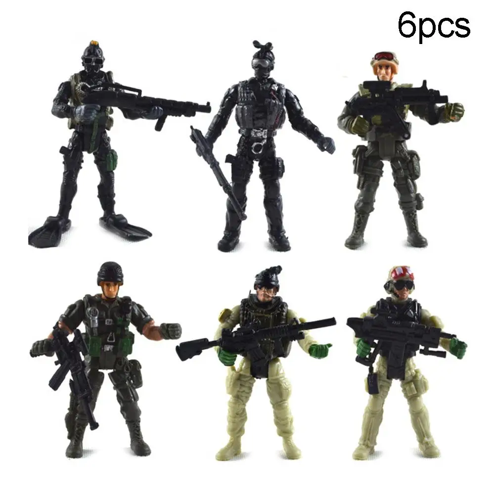 6 шт./компл. военная армия модель в сборе миниатюрные фигурки детские игрушки |