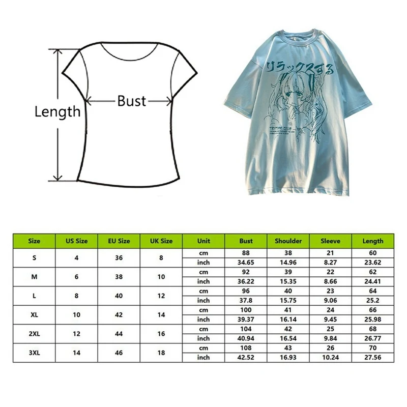 Laamei Sweet Punk T-shirt Women Summer 2021 Korean Ins Japanese Harajuku Style Hot Anime Print Loose Student Short Sleeve Shirt
Laamei Sweet Punk T-shirt Women Summer 2021 Korean Ins Japanese Harajuku Style Hot Anime Print Loose Student Short Sleeve Shirt