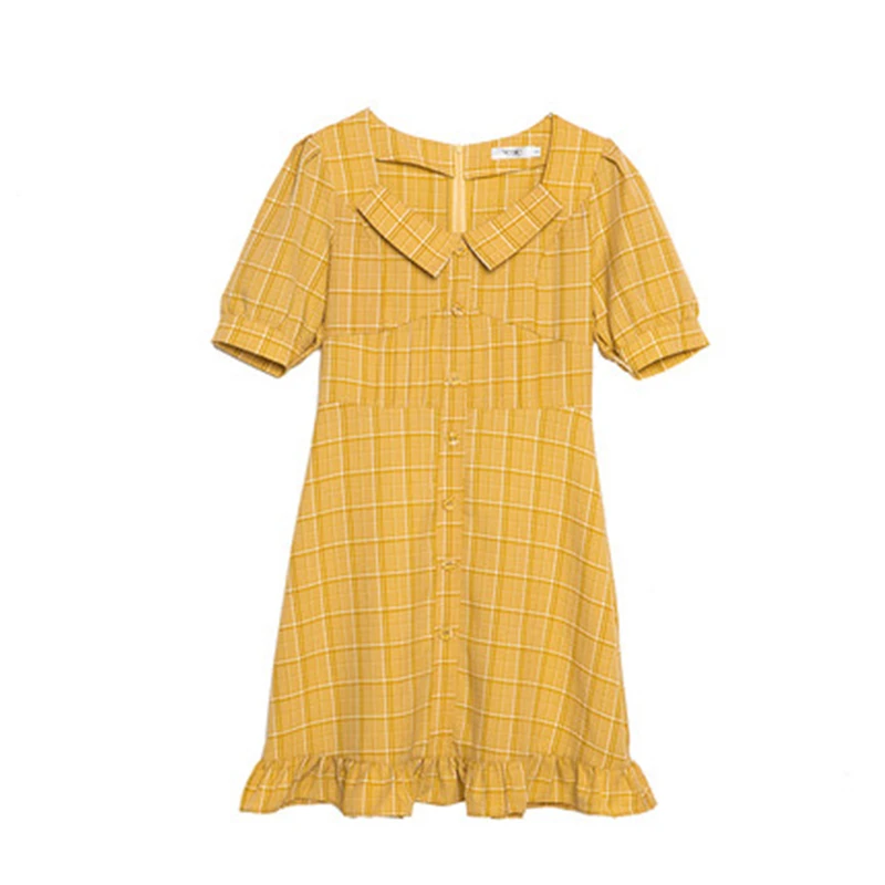 2021 New Women Dress Korean Chic Clothes Elegant V-Neck Short Sleeve Slim Fit High Waist Plaid Ladies Dresses Y253
2021 New Women Dress Korean Chic Clothes Elegant V-Neck Short Sleeve Slim Fit High Waist Plaid Ladies Dresses Y253