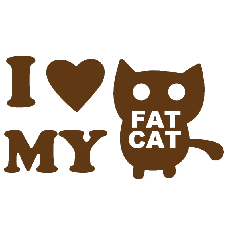 EmpireYing 3 Sizes 8 Colors Fine Art of Lettering I Love My Fat Cat Funny Owl Car Sticker SUV Door Morcycle Vinyl Decal Gifts | Автомобили