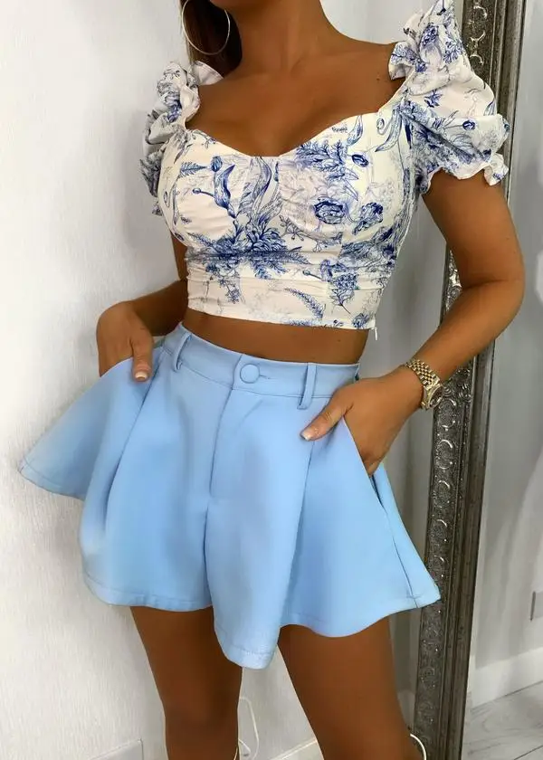 Fashion Women Solid Color Casual Shorts Ladies Summer High Waist Shorts With Pocket Blue/Pink/Purple/White
Fashion Women Solid Color Casual Shorts Ladies Summer High Waist Shorts With Pocket Blue/Pink/Purple/White