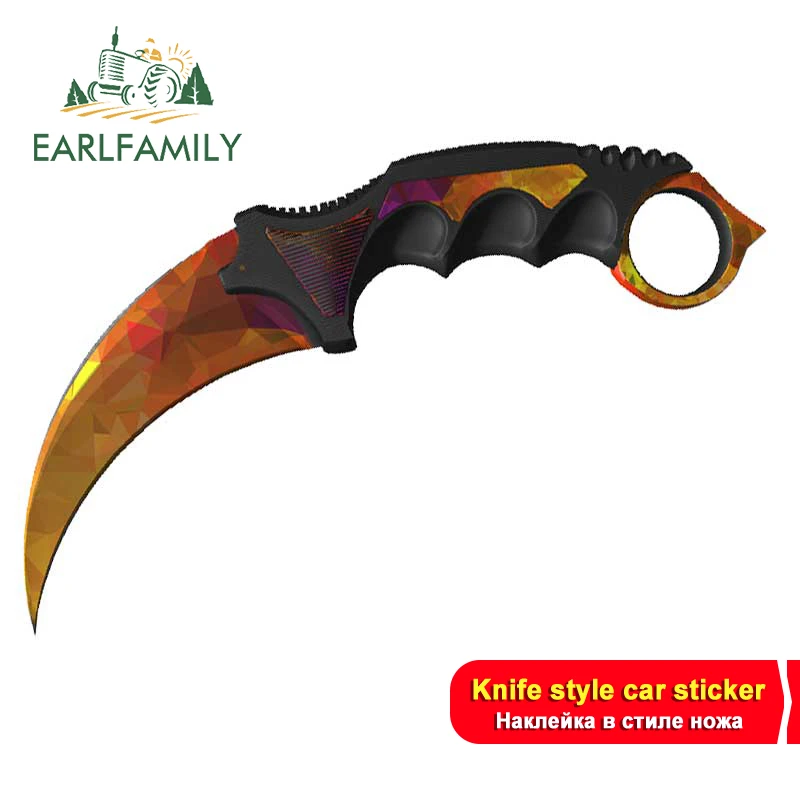 EARLFAMILY 13cm Car Decal for CS GO Karambit Knife Auto Car Stickers Laptop Suitable for Any Flat and Smooth Clean Surface Decor
EARLFAMILY 13cm Car Decal for CS GO Karambit Knife Auto Car Stickers Laptop Suitable for Any Flat and Smooth Clean Surface Decor