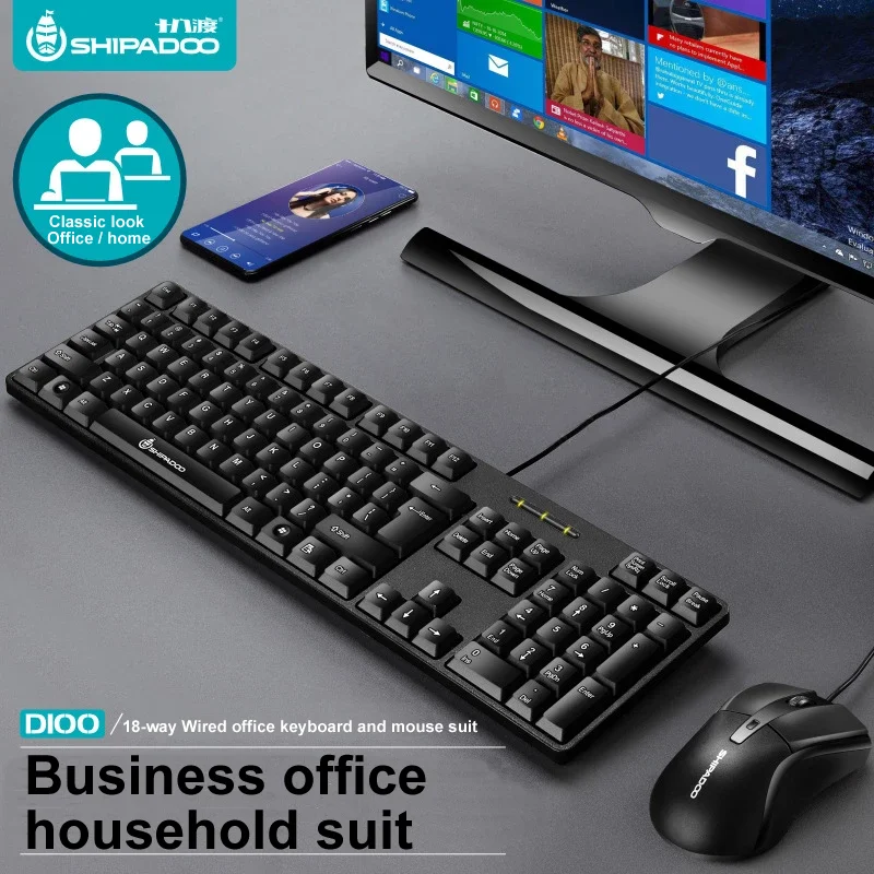 SHIPADOO USB Thin keyboard and mouse gaming pc gaming keyboard gamer accessories teclados gamer in computer and home office 
SHIPADOO USB Thin keyboard and mouse gaming pc gaming keyboard gamer accessories teclados gamer in computer and home office