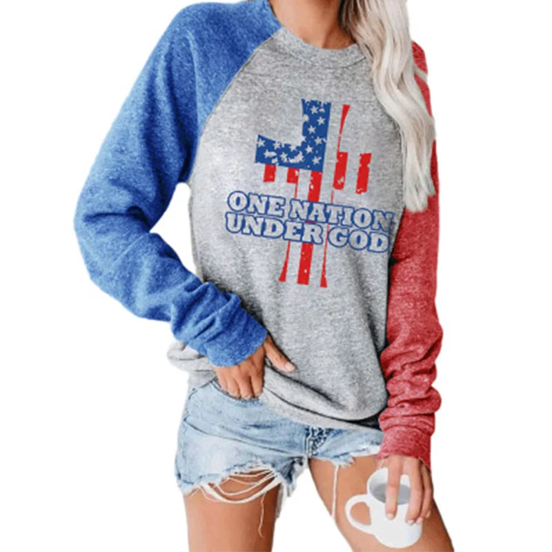 2021 Fall Hot Sale Loose Round Neck Printed Long Sleeve Color Block Hedging Women's Top T-shirt
2021 Fall Hot Sale Loose Round Neck Printed Long Sleeve Color Block Hedging Women's Top T-shirt