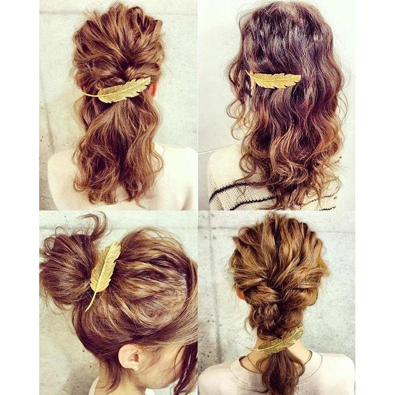 1PCS Leaf Feather Hair Clip Barrette Bobby Pins Women Hair Accessories Fashion Sweet Graceful Hairgrip 3 Kinds Hairpins
1PCS Leaf Feather Hair Clip Barrette Bobby Pins Women Hair Accessories Fashion Sweet Graceful Hairgrip 3 Kinds Hairpins