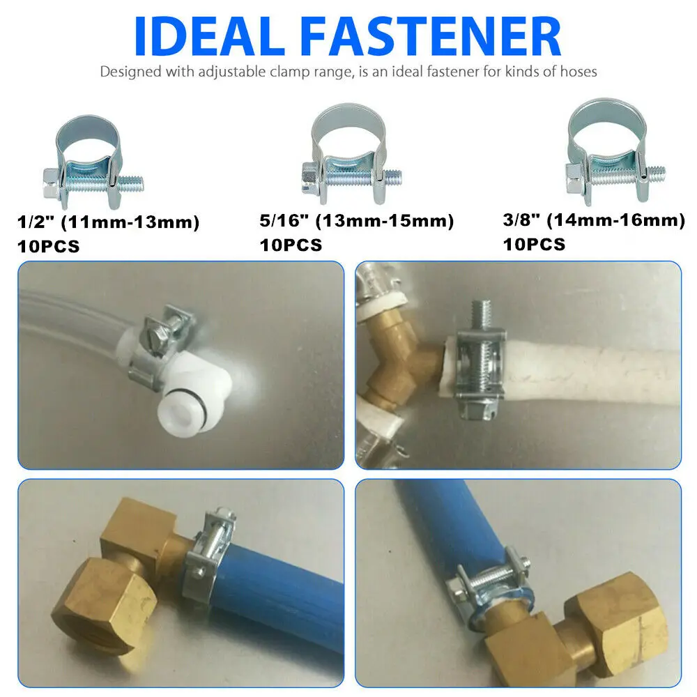 1/2'' 5/16'' 3/8'' 30pcs Fuel Injection Hose Pipe Zinc Plated Clamp For Auto Car
1/2'' 5/16'' 3/8'' 30pcs Fuel Injection Hose Pipe Zinc Plated Clamp For Auto Car