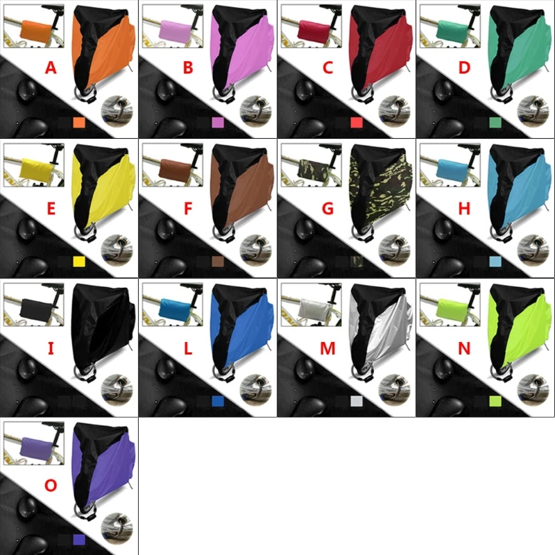 Bike Cover, 190T Outdoor Waterproof Bicycle Covers Rain Sun UV Dust Wind Proof with Lock Hole, Ideal for Mountain Road S W91F 
Bike Cover, 190T Outdoor Waterproof Bicycle Covers Rain Sun UV Dust Wind Proof with Lock Hole, Ideal for Mountain Road S W91F