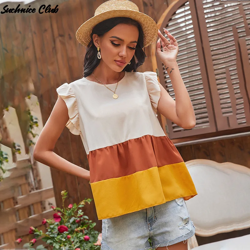 2021 Spring Women's Stitching Casual T-shirt Round Neck Loose Short-sleeved T-shirt Blouse Tops for Women
2021 Spring Women's Stitching Casual T-shirt Round Neck Loose Short-sleeved T-shirt Blouse Tops for Women