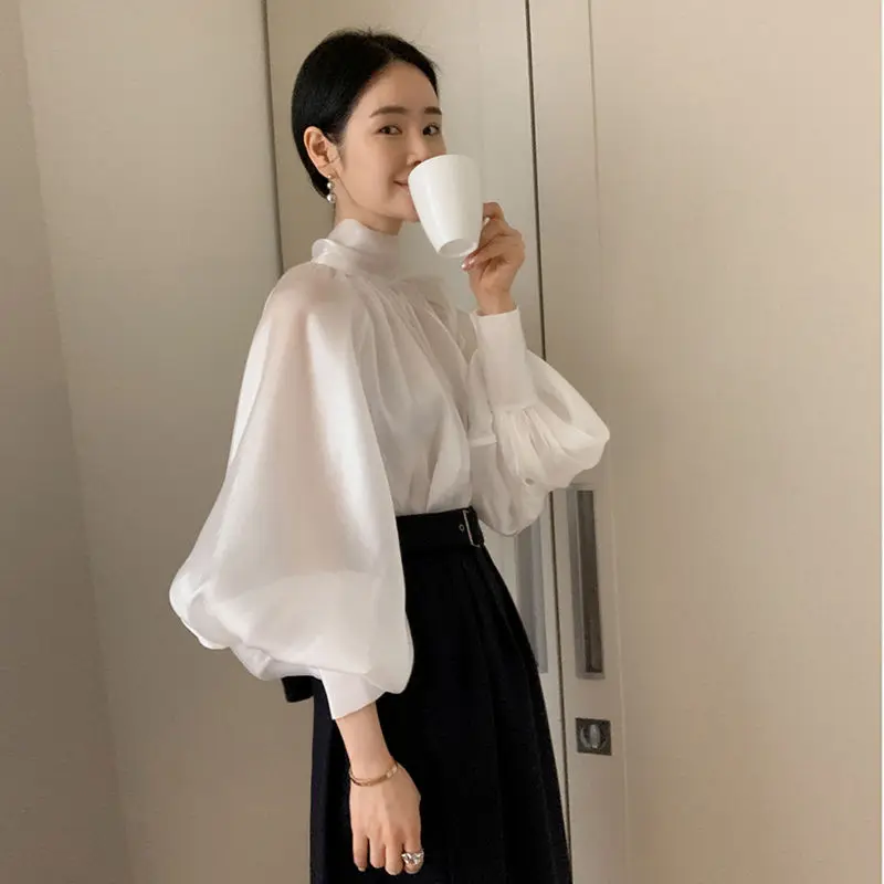 2021 Autumn Sweet Solid Color Shirts Long Sleeve Chiffon Blouse for Women Vintage Blouse Women's Sunscreen Clothing Blusas Y586
2021 Autumn Sweet Solid Color Shirts Long Sleeve Chiffon Blouse for Women Vintage Blouse Women's Sunscreen Clothing Blusas Y586