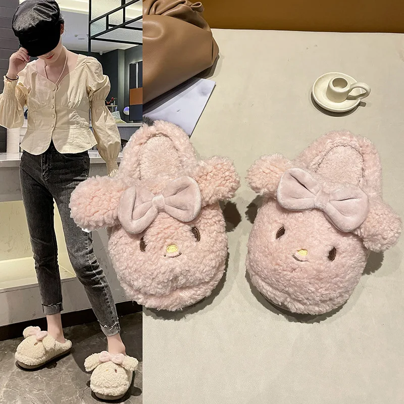 2021 Cute Cartoon Furry Tow Women Slippers Winter Warm Home Girl Heart Bowknot Puppy Flat Cotton Home Slippers
2021 Cute Cartoon Furry Tow Women Slippers Winter Warm Home Girl Heart Bowknot Puppy Flat Cotton Home Slippers