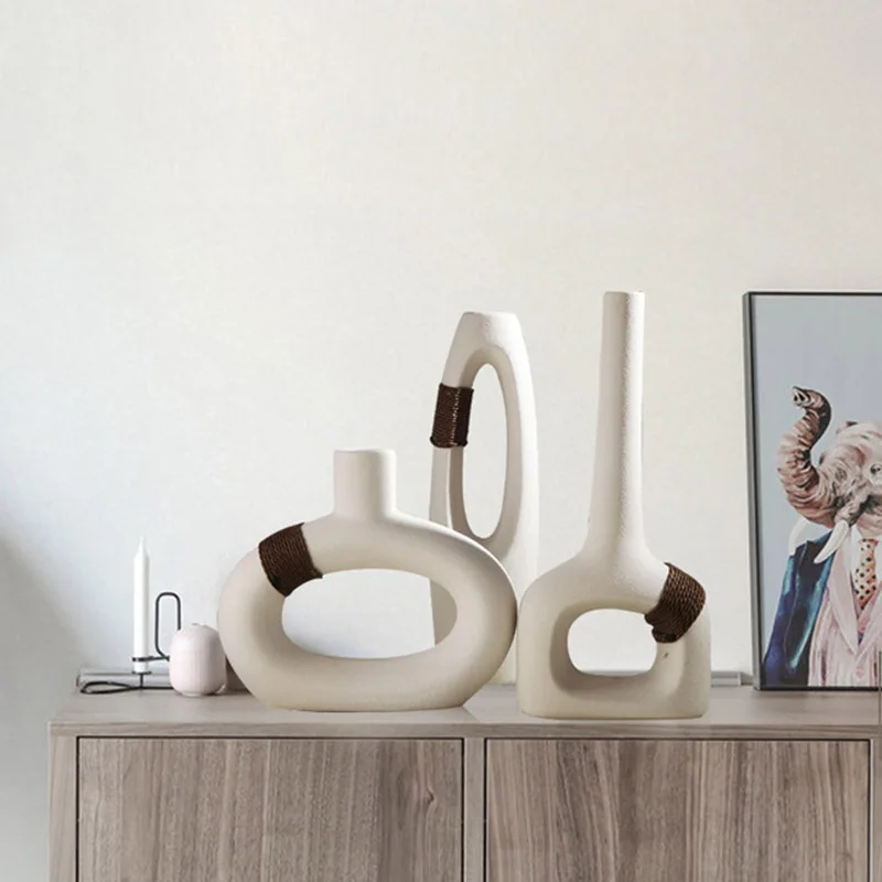 Modern Simplicity White Color Ceramic Vase Flower Arrangement Ornament Articles Nordic Style Home Decorations Ceramic Crafts
Modern Simplicity White Color Ceramic Vase Flower Arrangement Ornament Articles Nordic Style Home Decorations Ceramic Crafts