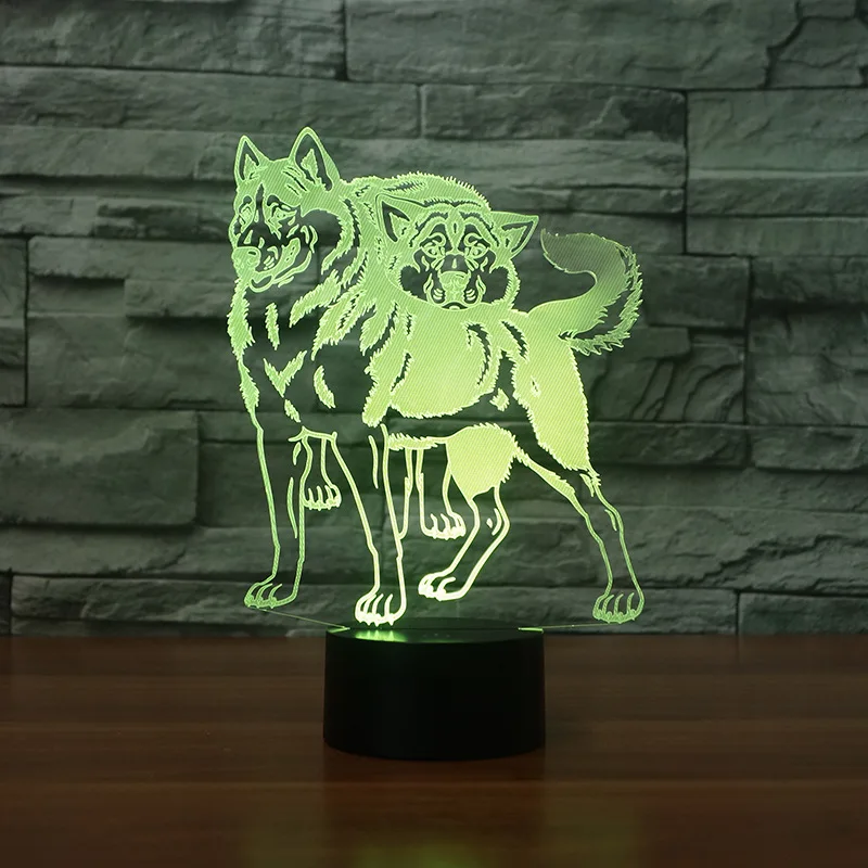 Ночник светодиодный с 3D изображением собаки хаски, Настольный светильник в виде животного, 7 цветов, креативный подарок для детей, освещение...
Ночник светодиодный с 3D изображением собаки хаски, Настольный светильник в виде животного, 7 цветов, креативный подарок для детей, освещение...