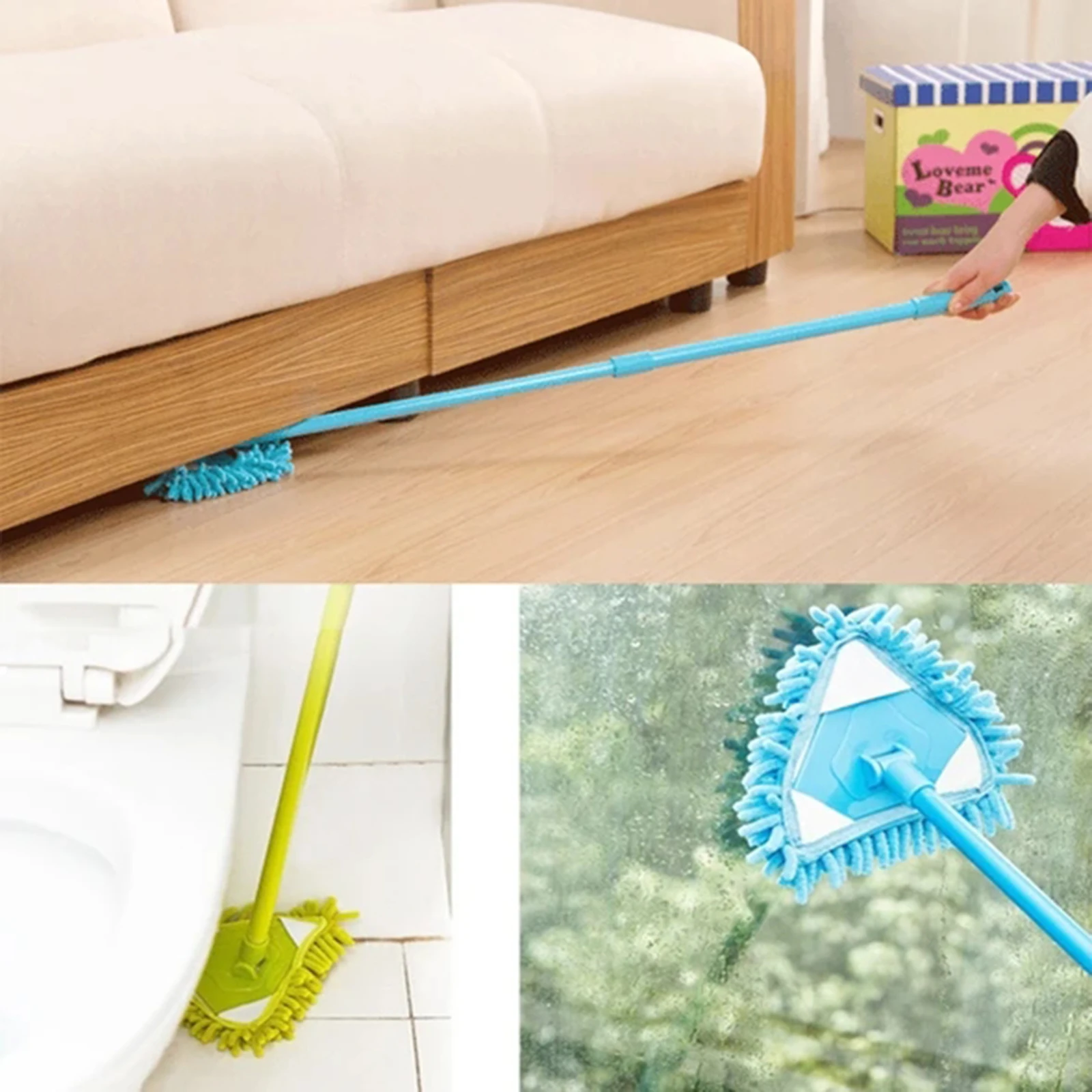 180 Degree Rotatable Adjustable Triangular Cleaning Mop Home Wall Ceiling Floor Cleaning Mop PAK55
180 Degree Rotatable Adjustable Triangular Cleaning Mop Home Wall Ceiling Floor Cleaning Mop PAK55