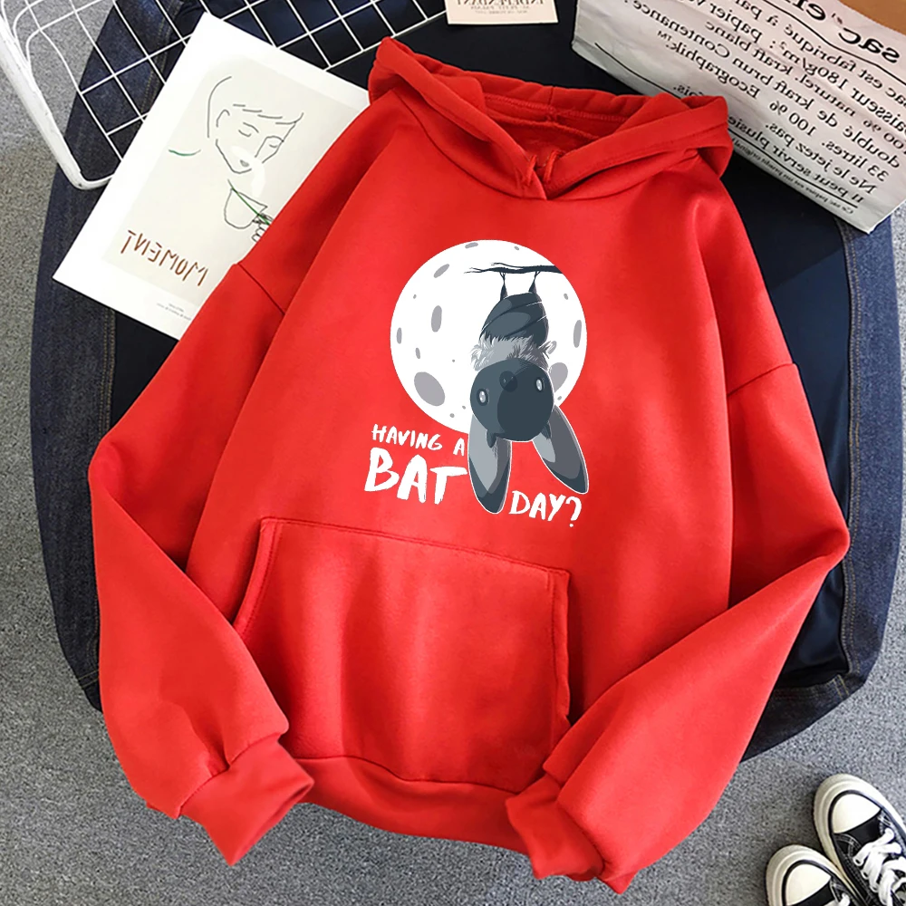 Having A Bat Days Cartoon Hooded Male Comfortable Soft Sweatshirts Autumn Fleece Simple Streetwear Hip Hop Fashion Men Hoodies 
Having A Bat Days Cartoon Hooded Male Comfortable Soft Sweatshirts Autumn Fleece Simple Streetwear Hip Hop Fashion Men Hoodies