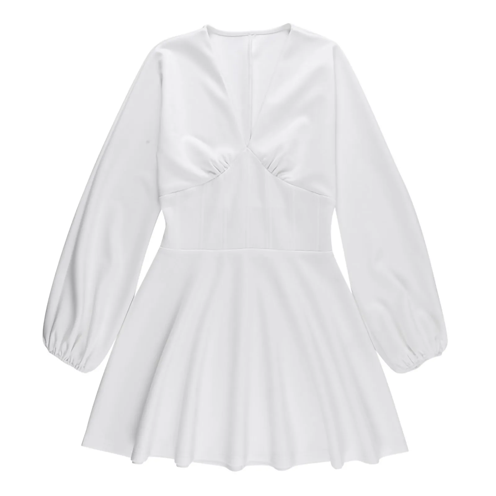 Dresses For Women Dress Fashion Gothic Slim Solid Color Puff Sleeve V-neck Dress
Dresses For Women Dress Fashion Gothic Slim Solid Color Puff Sleeve V-neck Dress