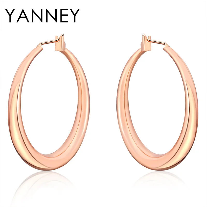 YANNEY 925 Sterling Silver Earrings Gold/Rose Gold Round Hoop Earrings For Fashion Women Charm Party Gift Jewelry
YANNEY 925 Sterling Silver Earrings Gold/Rose Gold Round Hoop Earrings For Fashion Women Charm Party Gift Jewelry