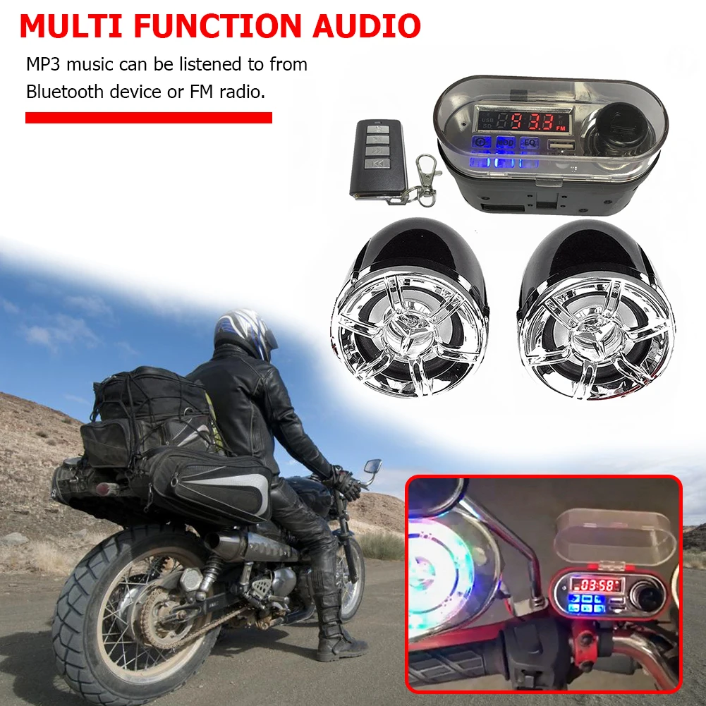 HY-007 Motorcycle Bluetooth Speaker Audio System Handsfree TF Radio USB Charger for Outdoor Personal Motorcycle Decoration
HY-007 Motorcycle Bluetooth Speaker Audio System Handsfree TF Radio USB Charger for Outdoor Personal Motorcycle Decoration