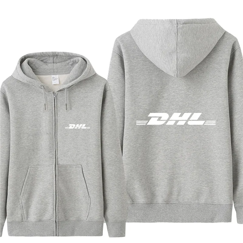 Новая DHL толстовка с капюшоном для мужчин осеннее пальто пуловер флисовая куртка
