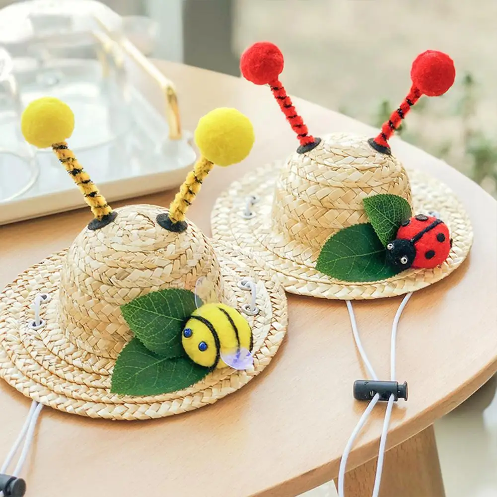 Cute Pet Decor Hat Wide Brim Photography Prop Straw Ladybug Bees Decoration Hat
Cute Pet Decor Hat Wide Brim Photography Prop Straw Ladybug Bees Decoration Hat