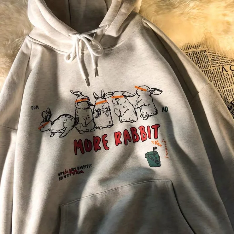 Women's Sweatshirt Bunny Rabbit Print Korean Style Cute Hoodies 2021 Autumn Winter Fashion Kawaii Oversized Hooded Streetwear
Women's Sweatshirt Bunny Rabbit Print Korean Style Cute Hoodies 2021 Autumn Winter Fashion Kawaii Oversized Hooded Streetwear