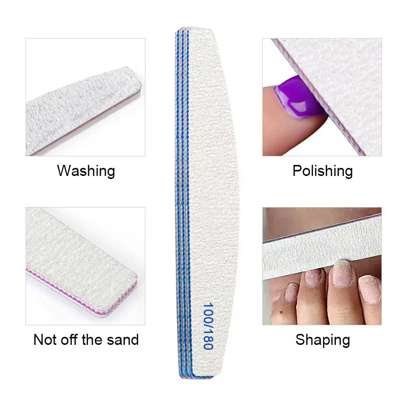10Pcs/Lot Nail File Buffer Double Side Half Moon Sandpaper Professional Nail Sanding Blocks for Nail Polish Gel Manicures Tool 
10Pcs/Lot Nail File Buffer Double Side Half Moon Sandpaper Professional Nail Sanding Blocks for Nail Polish Gel Manicures Tool