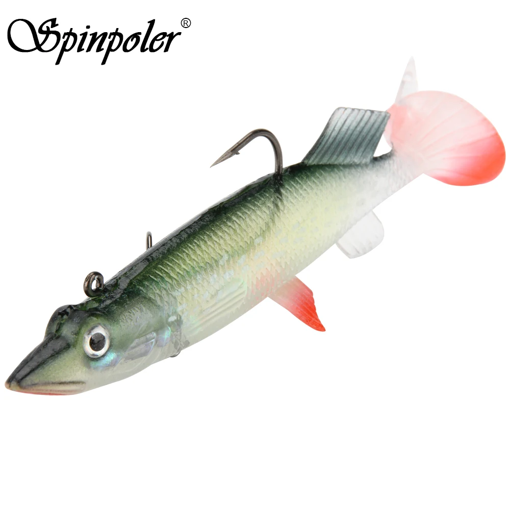 Spinpoler 30 г/14 см мягкое грузило рыболовные приманки T хвосты Мягкая силиконовая