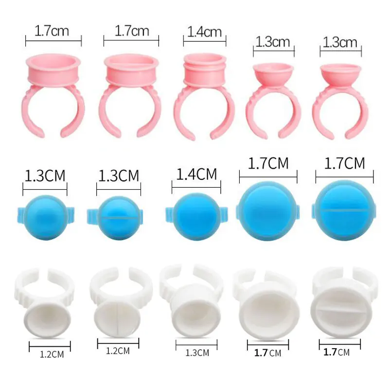 100pcs Disposable Glue Ring Eyelash Extension Glue Cup Container Plastic Permanent Makeup Pigment Holder Accessories
100pcs Disposable Glue Ring Eyelash Extension Glue Cup Container Plastic Permanent Makeup Pigment Holder Accessories