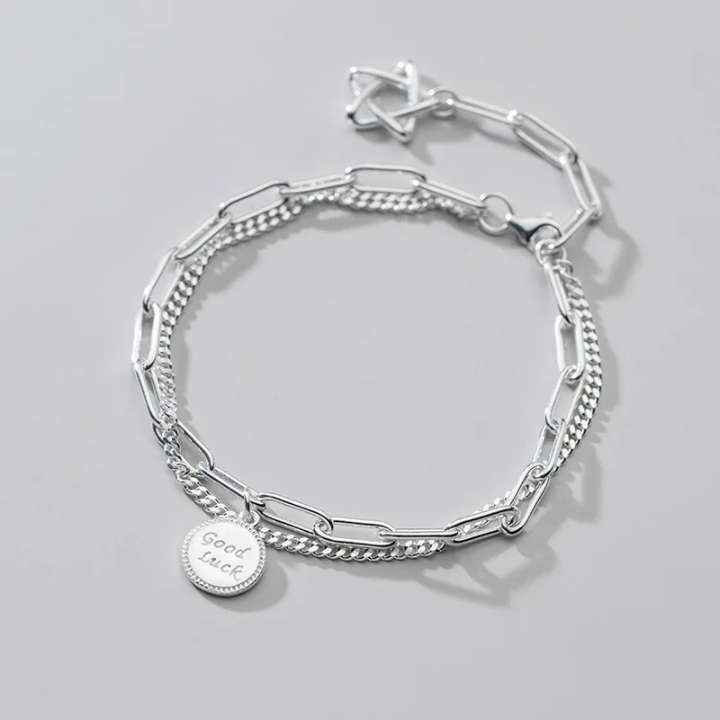 Double Chain s925 Silver Bracelet Jewelry Charm Bijoux Minimalism Bangles Vintage Boho Joyas Silver Bangles For Women
Double Chain s925 Silver Bracelet Jewelry Charm Bijoux Minimalism Bangles Vintage Boho Joyas Silver Bangles For Women