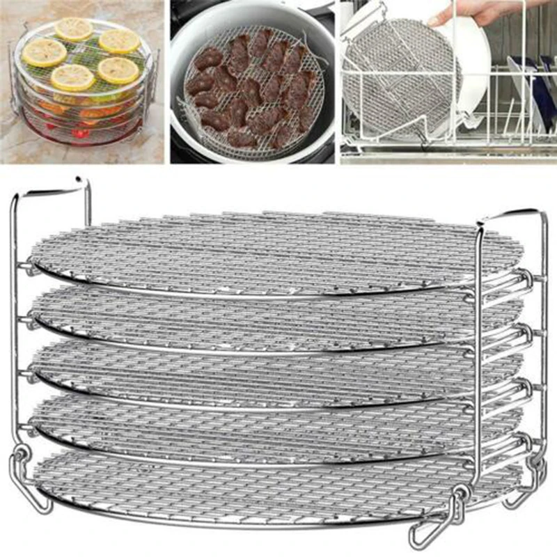 5 Layers Stainless Steel BBQ Rack Skewer Grill Baking Tray Rack for Air Fryer 8qt Pot ALS88
5 Layers Stainless Steel BBQ Rack Skewer Grill Baking Tray Rack for Air Fryer 8qt Pot ALS88