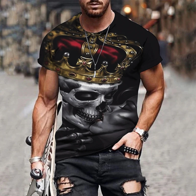 Футболка мужская с 3D-принтом черепа, модный топ в стиле хип-хоп, ужасная рубашка с круглым вырезом, уличная одежда больших размеров, лето
Футболка мужская с 3D-принтом черепа, модный топ в стиле хип-хоп, ужасная рубашка с круглым вырезом, уличная одежда больших размеров, лето