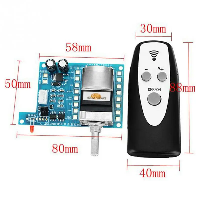 Infrared DC 9V Volume Control Board Audio Amplifier Potentiometer Remote Control Components With Indicator Light Tools Motor 
Infrared DC 9V Volume Control Board Audio Amplifier Potentiometer Remote Control Components With Indicator Light Tools Motor