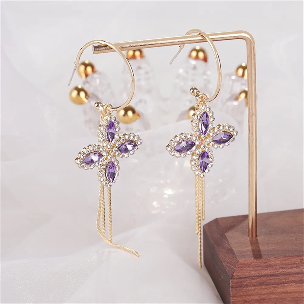Purple Long Tassel Flower Earrings Pendants For Women 2020 New Simple Trendy Elegant 925 Sterling Silver Fine Jewelry Female
Purple Long Tassel Flower Earrings Pendants For Women 2020 New Simple Trendy Elegant 925 Sterling Silver Fine Jewelry Female