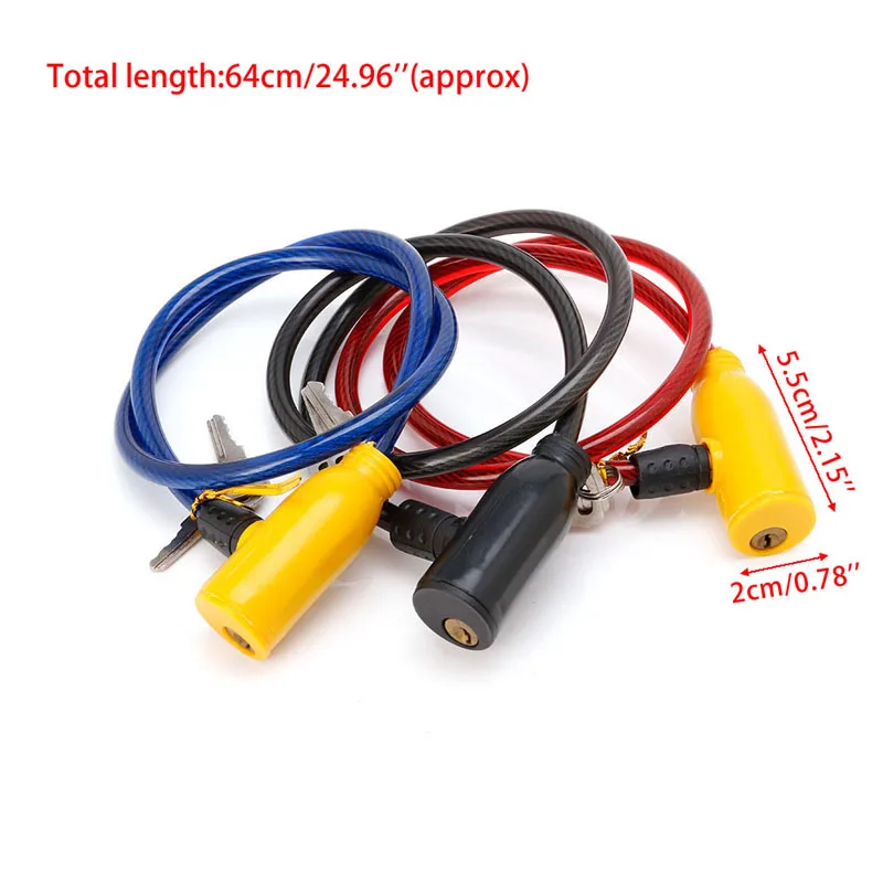 8x640MM Cycling Cable Anti-Theft Bike Bicycle Scooter Safety Lock With 2 Keys 62KF
8x640MM Cycling Cable Anti-Theft Bike Bicycle Scooter Safety Lock With 2 Keys 62KF