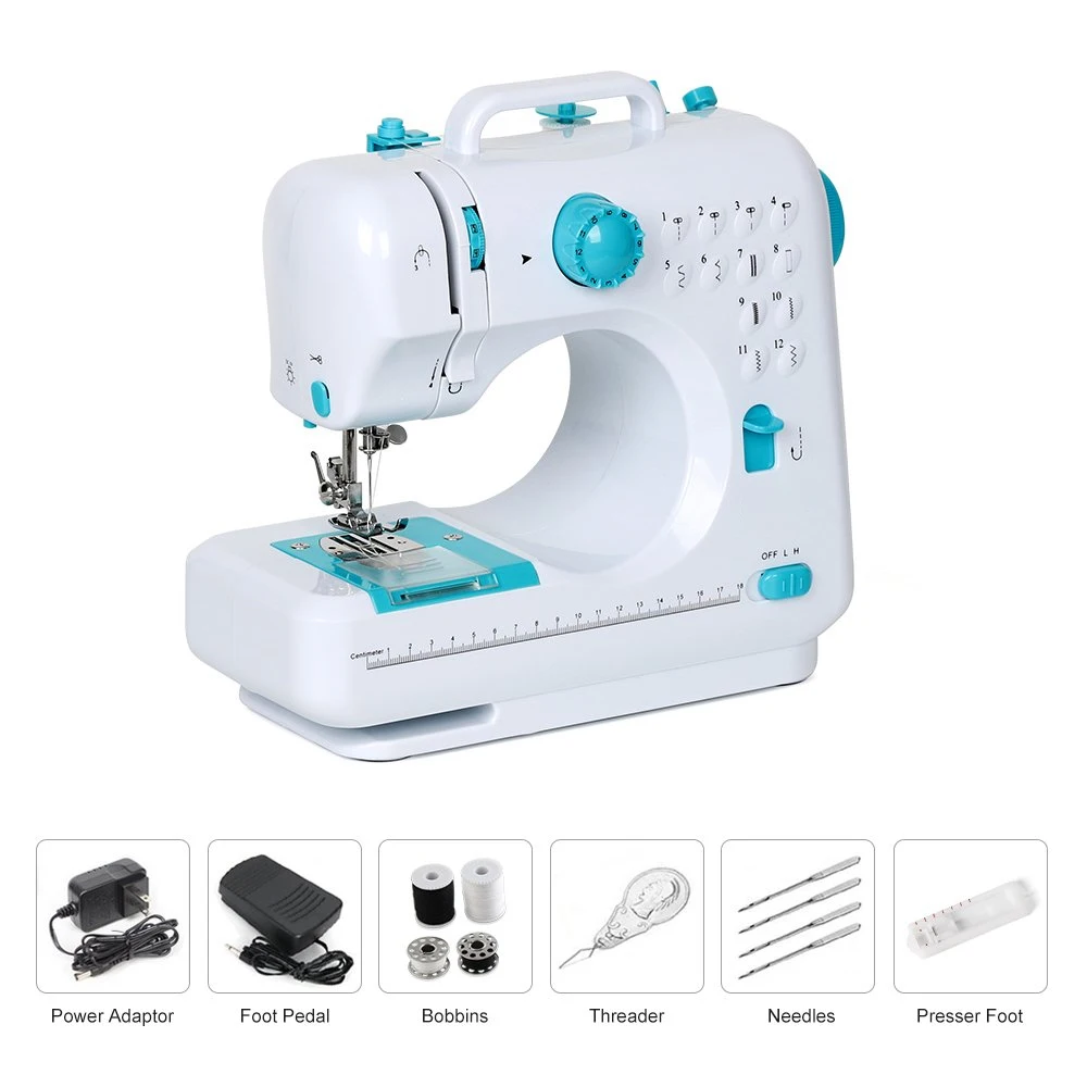Electric Mini Sewing Maching 12 Stitches 2 Speed Control Straight Stitches Equipment LED Lights Quilting Machine for Night Sew
Electric Mini Sewing Maching 12 Stitches 2 Speed Control Straight Stitches Equipment LED Lights Quilting Machine for Night Sew
