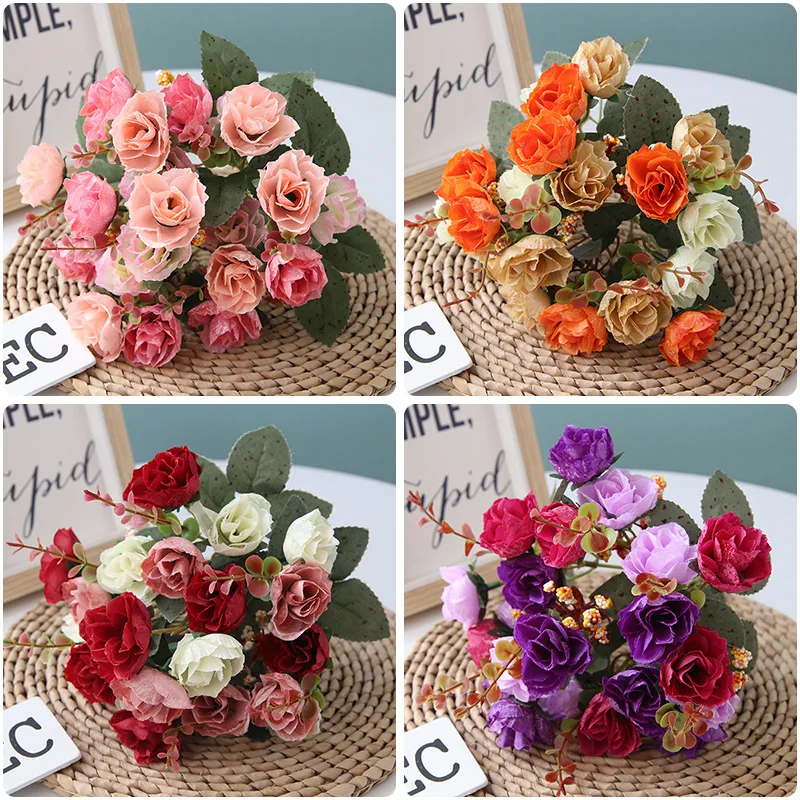 1 Bundle Elegant Silk Tea Roses Bride Bouquet for Christmas Home Wedding New Year Decoration Fake Plants Artificial Flowers
1 Bundle Elegant Silk Tea Roses Bride Bouquet for Christmas Home Wedding New Year Decoration Fake Plants Artificial Flowers
