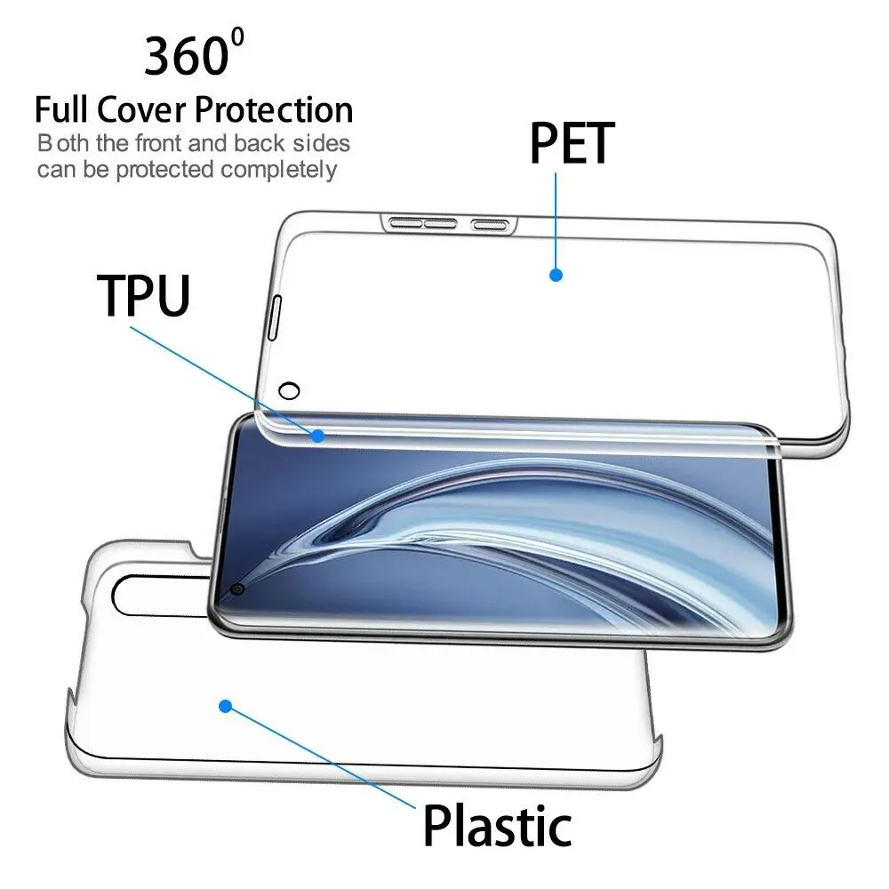 360 двойной ударопрочный чехол для телефона Xiaomi Note 10 Pro Lite A1 A2 A3 5X 6X 8 9 CC9E F1 9T