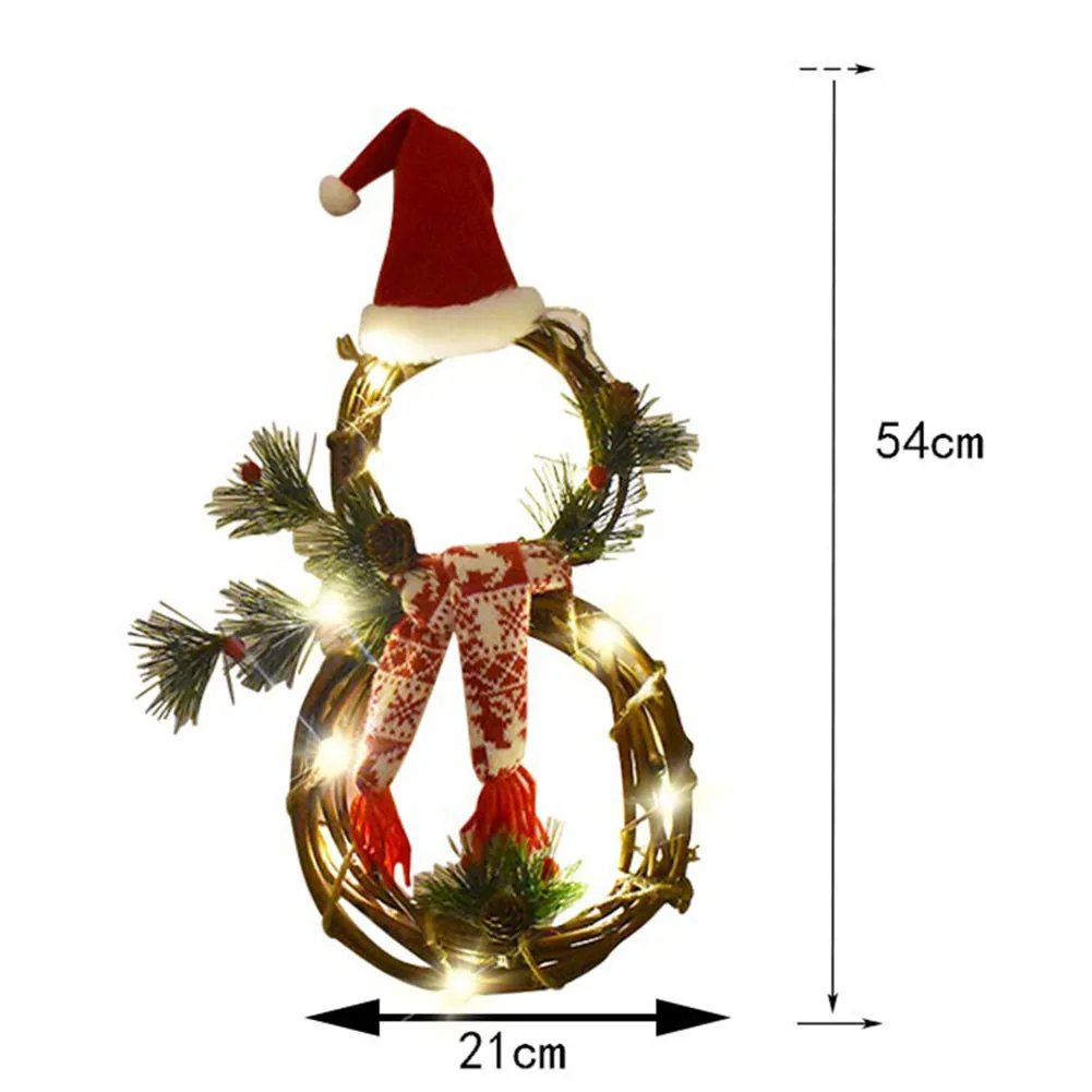 1pcs Christmas Wreath Ornaments LED Light Garland Pendant Christmas Party Decor Christmas Vine Circle Wall Home Door Hanging
1pcs Christmas Wreath Ornaments LED Light Garland Pendant Christmas Party Decor Christmas Vine Circle Wall Home Door Hanging