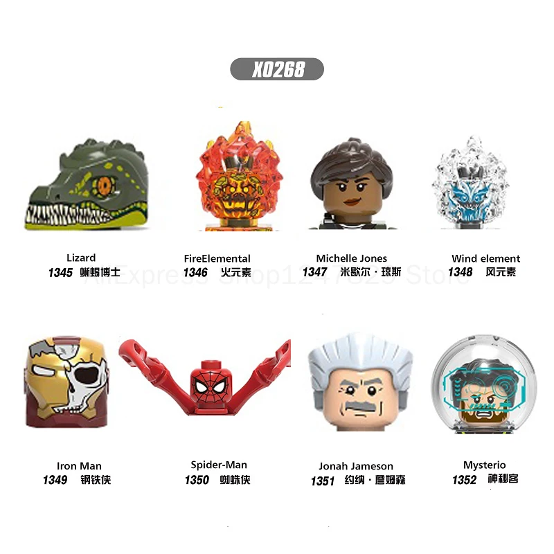 2021 Single Sale Building Blocks Heroes Michelle Jones Lizard Jonah Mysterio Wind Fire Element Toys For Children X0268
2021 Single Sale Building Blocks Heroes Michelle Jones Lizard Jonah Mysterio Wind Fire Element Toys For Children X0268