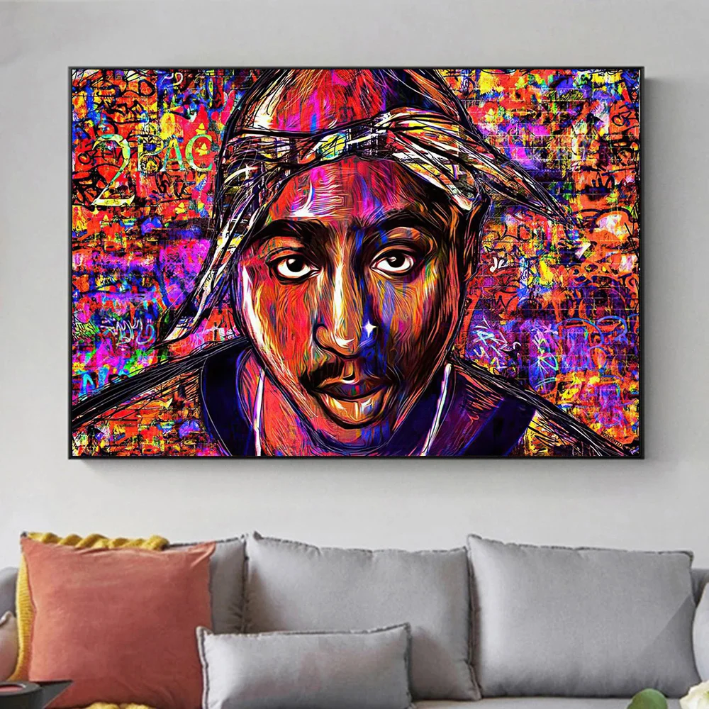 Rapper 2Pac Wall Art Canvas Painting Graffiti Portrait Art Poster Print Wall Picture For Living Room bedroom Europe Home Decor
Rapper 2Pac Wall Art Canvas Painting Graffiti Portrait Art Poster Print Wall Picture For Living Room bedroom Europe Home Decor