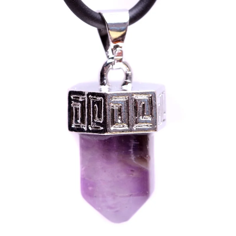 Boho Amethyst Crystal Quartz Healing Point Chakra Gemstone Natural Stone Pendant for Necklace
Boho Amethyst Crystal Quartz Healing Point Chakra Gemstone Natural Stone Pendant for Necklace