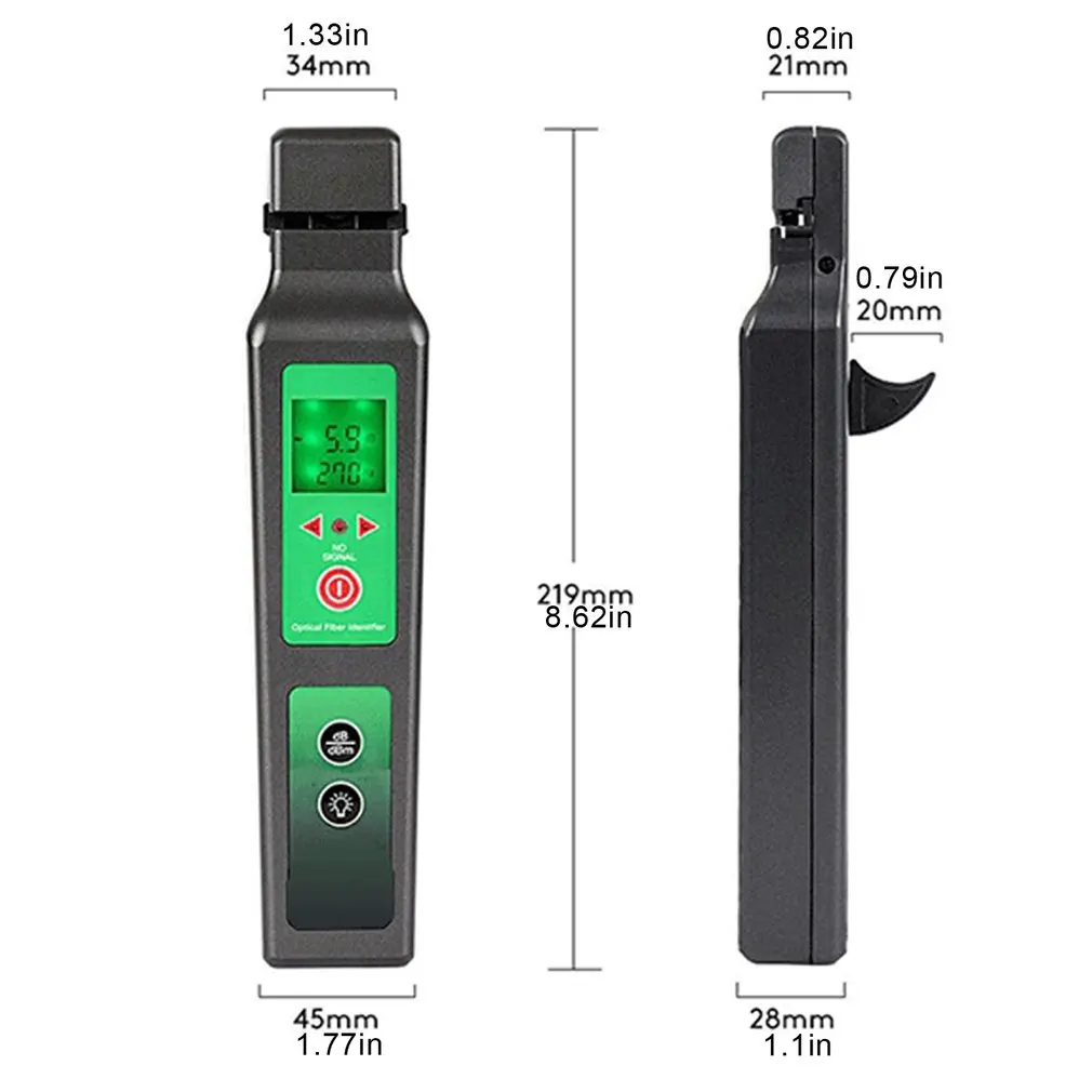 T701-40 Single Multimode Fiber Direction Recognition Power Detector Portable Fiber Signal Recognition Tool
T701-40 Single Multimode Fiber Direction Recognition Power Detector Portable Fiber Signal Recognition Tool