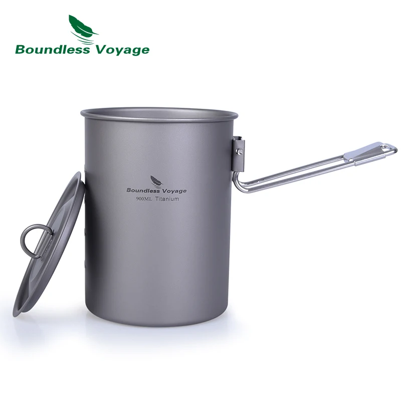 Boundless Voyage Titanium Pot 900ml Portable Camping Hiking Picnic Cookware Water Rice Food Bowl Cup with Lid Folding Handle
Boundless Voyage Titanium Pot 900ml Portable Camping Hiking Picnic Cookware Water Rice Food Bowl Cup with Lid Folding Handle