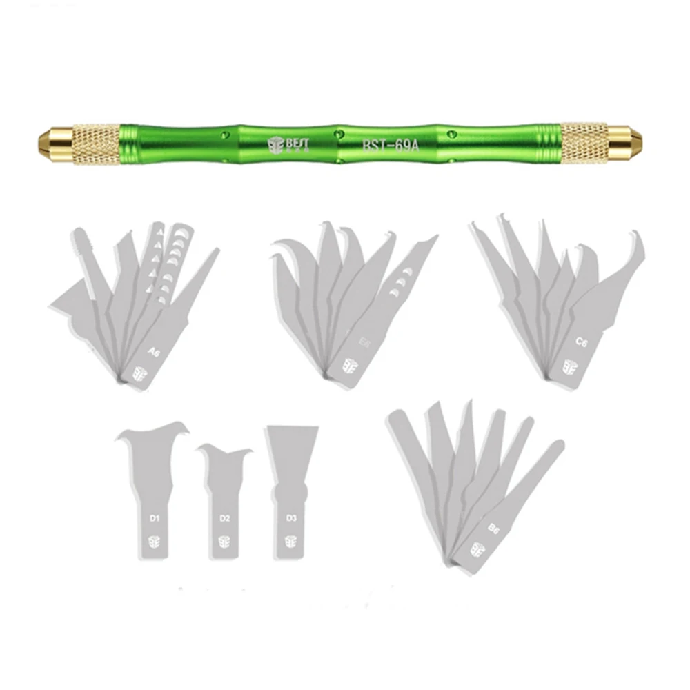 Набор ножей для технического обслуживания BGA 28 в 1, для iPhone, ЦП NAND, чип IC, удаление клея, разборка, переделка, ножи с тонкими лезвиями, инструменты для самостоятельного ремонта
Набор ножей для технического обслуживания BGA 28 в 1, для iPhone, ЦП NAND, чип IC, удаление клея, разборка, переделка, ножи с тонкими лезвиями, инструменты для самостоятельного ремонта