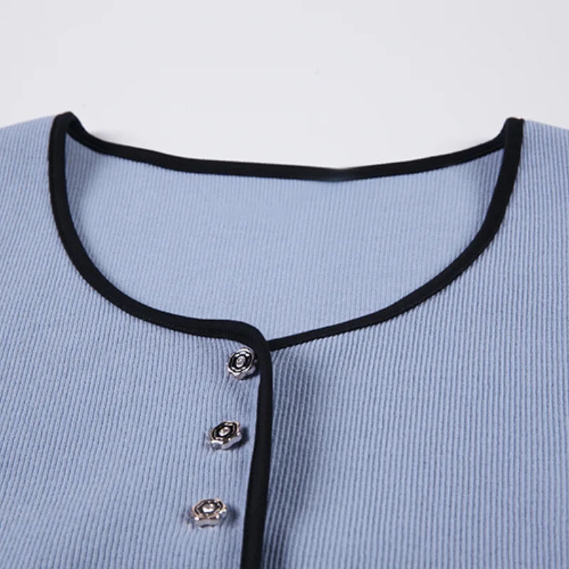 Skinny Short T-shirt Tops Women's Summer Sexy All-match Bottoming Tshirts Contrast Color Short Casual Fashion Sundress Elegant
Skinny Short T-shirt Tops Women's Summer Sexy All-match Bottoming Tshirts Contrast Color Short Casual Fashion Sundress Elegant