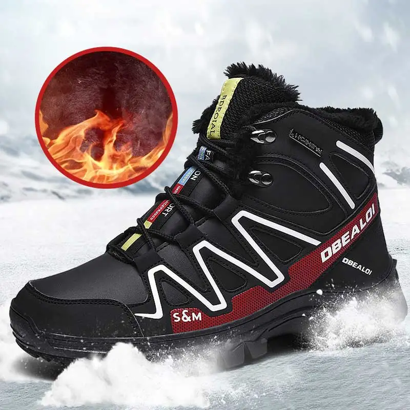 Winter New Leather Non-slip Men Boots High Top Super Warm Plush Snow Boots Outdoor Casual Men Shoes Fashion Men Boots Plus Size
Winter New Leather Non-slip Men Boots High Top Super Warm Plush Snow Boots Outdoor Casual Men Shoes Fashion Men Boots Plus Size