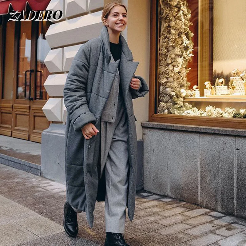 Winter Cotton Long Coat with Belt Parkas Coat Women 2021 Casual Loose Warm Solid Ladies Turn Down Collar Street Jacket Elegant
Winter Cotton Long Coat with Belt Parkas Coat Women 2021 Casual Loose Warm Solid Ladies Turn Down Collar Street Jacket Elegant