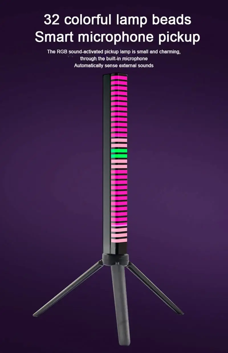 Sound Control 3D Display Pickup Rhythm Light RGB Music Ambient LED Night Light Bar APP Control Car Atmosphere Colorful Tube Lamp
Sound Control 3D Display Pickup Rhythm Light RGB Music Ambient LED Night Light Bar APP Control Car Atmosphere Colorful Tube Lamp