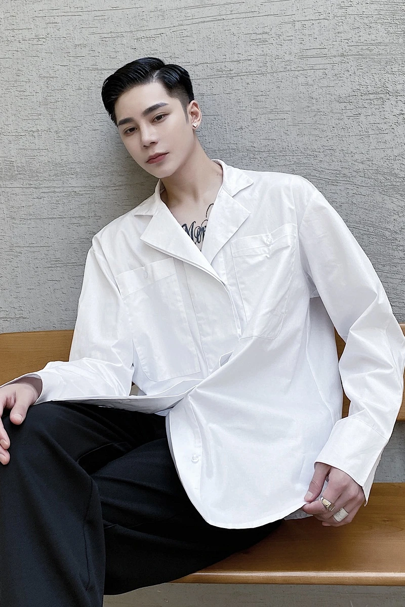 Japan Style Autumn Men Shirts Pockets Solid Dark Loose Casual High Street Male Shirt Gothic Yohji Owen Clothes Camisa Masculina
Japan Style Autumn Men Shirts Pockets Solid Dark Loose Casual High Street Male Shirt Gothic Yohji Owen Clothes Camisa Masculina