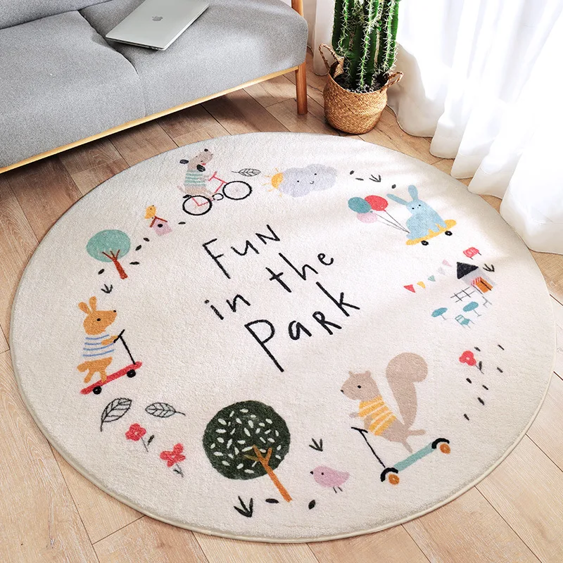Cartoon Round Kids Bedroom Carpets Lamb Cashmere Home Living Room Non-Slip Carpet Sofa Tatami Bedside Rugs Baby Crawling Mat
Cartoon Round Kids Bedroom Carpets Lamb Cashmere Home Living Room Non-Slip Carpet Sofa Tatami Bedside Rugs Baby Crawling Mat